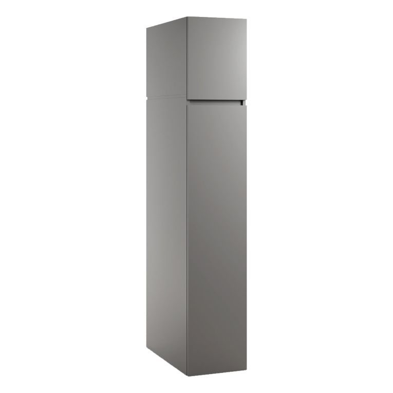Armadio Multiuso 2 Ante Grigio 3 Ripiani 2 Ante 35x195h cm, Ideale per Lavanderia Made in Italy - Gilroy