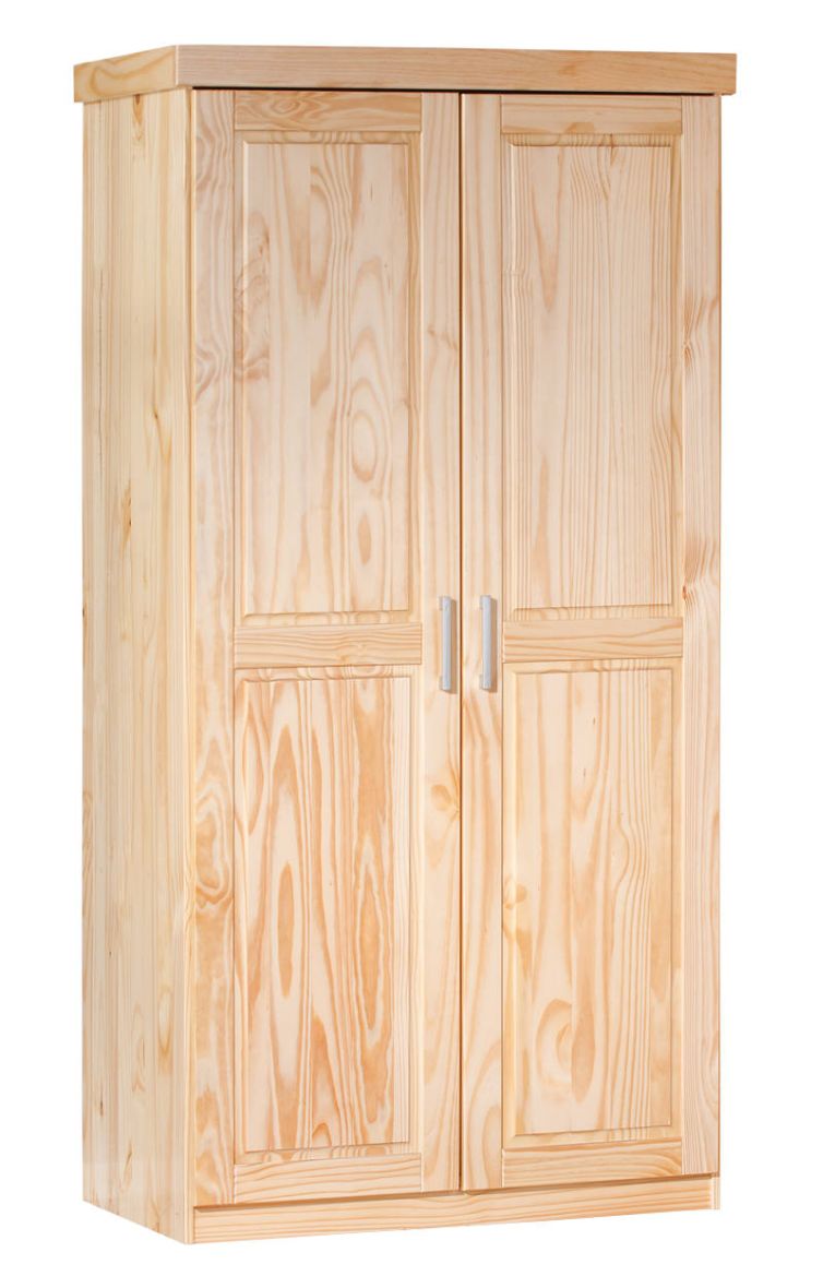 Armadio multiuso 2 ante Hamburg, Mobile multifunzionale, Mobiletto scarpiera, Guardaroba porta scarpe, 95x55 h190 cm, Rovere
