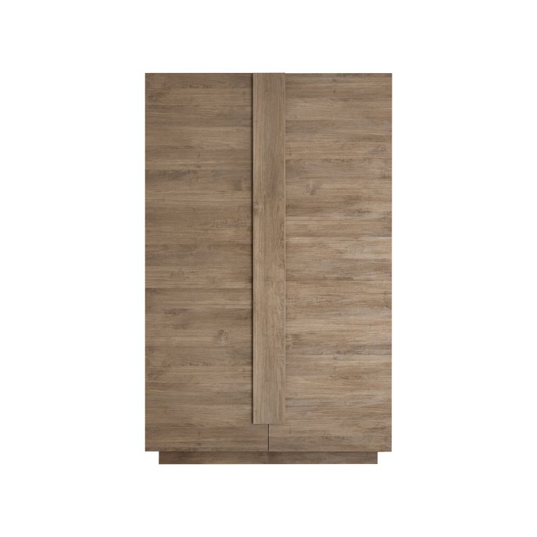Armadio Multiuso 2 Ante Marrone Noce 8 Ripiani Apertura Maniglia 121x193h cm, 2 Ante - Procida