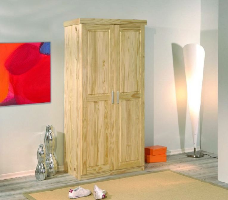 Armadio Multiuso 2 Ante Marrone Rovere Appendiabiti un Ripiano 95x190h cm, 2 Ante - Terzorio