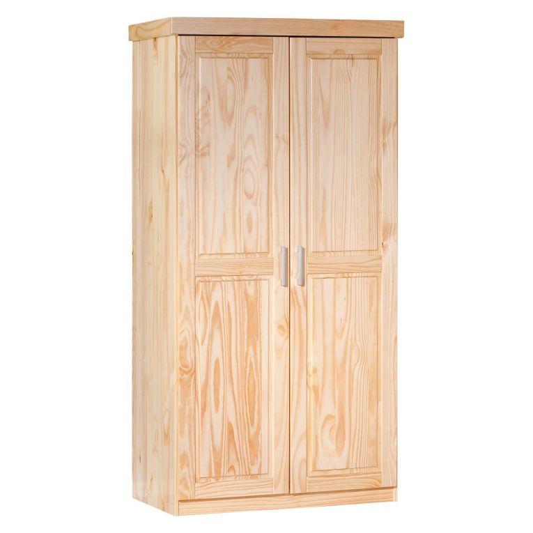 Armadio Multiuso 2 Ante Marrone Rovere Appendiabiti un Ripiano 95x190h cm, 2 Ante - Terzorio