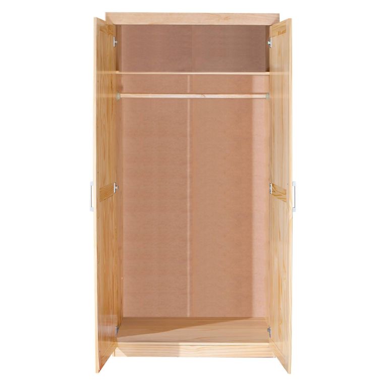 Armadio Multiuso 2 Ante Marrone Rovere Appendiabiti un Ripiano 95x190h cm, 2 Ante - Terzorio