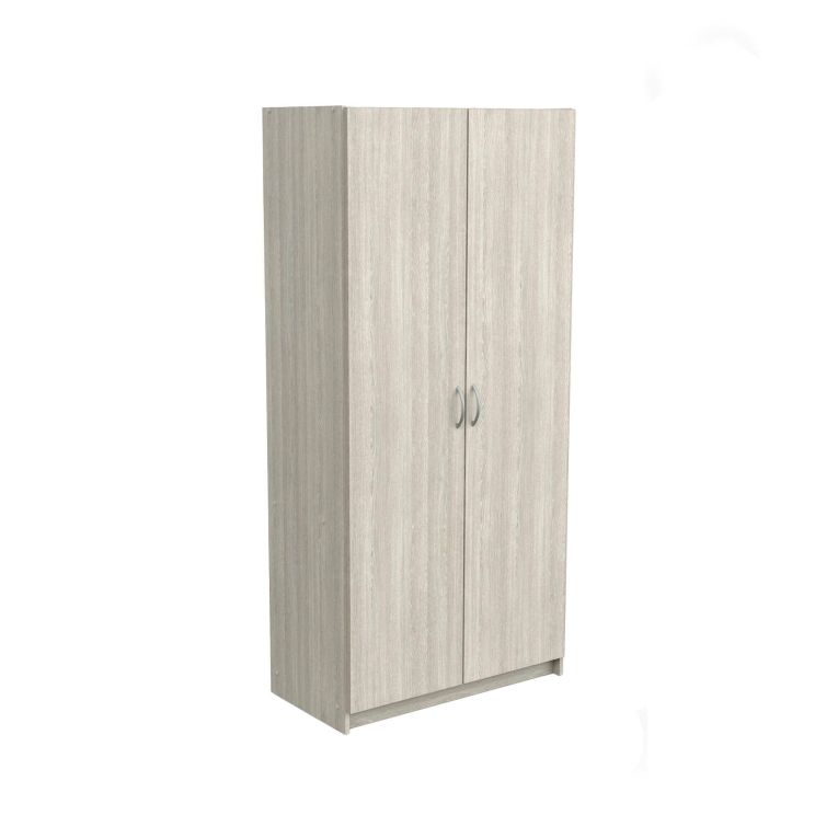 Armadio multiuso 2 ante Meuse, Mobile multifunzionale, Mobiletto scarpiera, Guardaroba porta scarpe, 80x41 h170 cm, Rovere