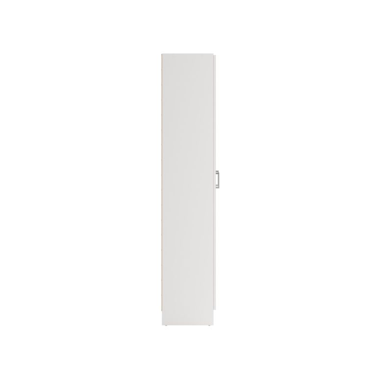 Armadio multiuso Beaumont, Mobile ausiliario a 3 ante, Guardaroba portascarpe, Guardaroba portascope, 109x37h180 cm, Bianco