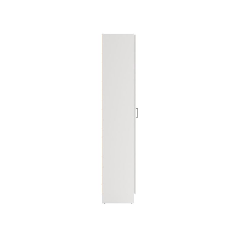 Armadio multiuso Charleston, Mobile portascope a 2 ante, Scarpiera con ripiani, Guardaroba portascope, cm73x37h180 cm, Bianco