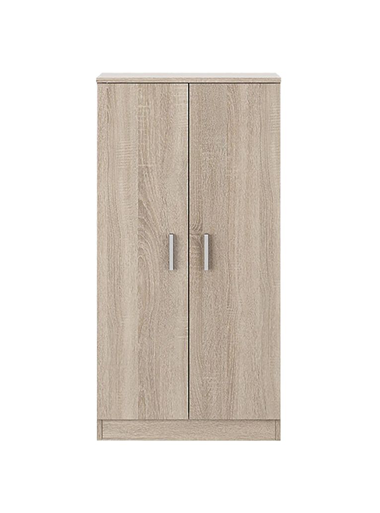 Armadio multiuso Corona, Mobile ausiliario a 2 ante, Mobile basso portascarpe con 6 ripiani, Scarpiera moderna, 55x36h108 cm, Rovere