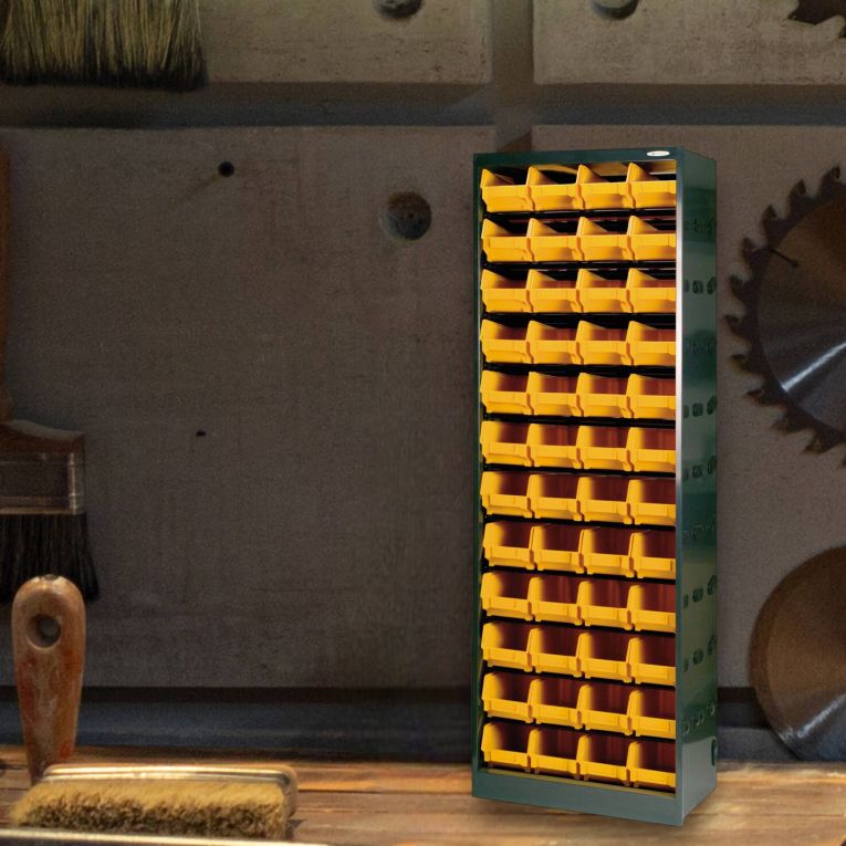 Armadio multiuso Dandreoll, Nero e Giallo, 64x26h190 cm
