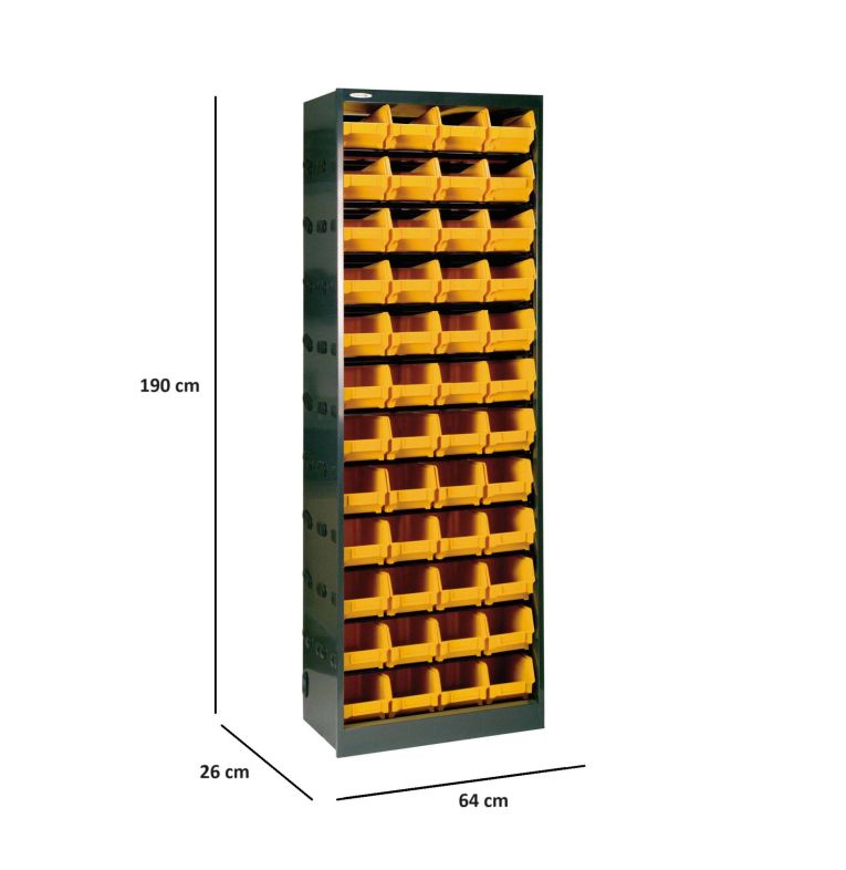 Armadio multiuso Dandreoll, Nero e Giallo, 64x26h190 cm