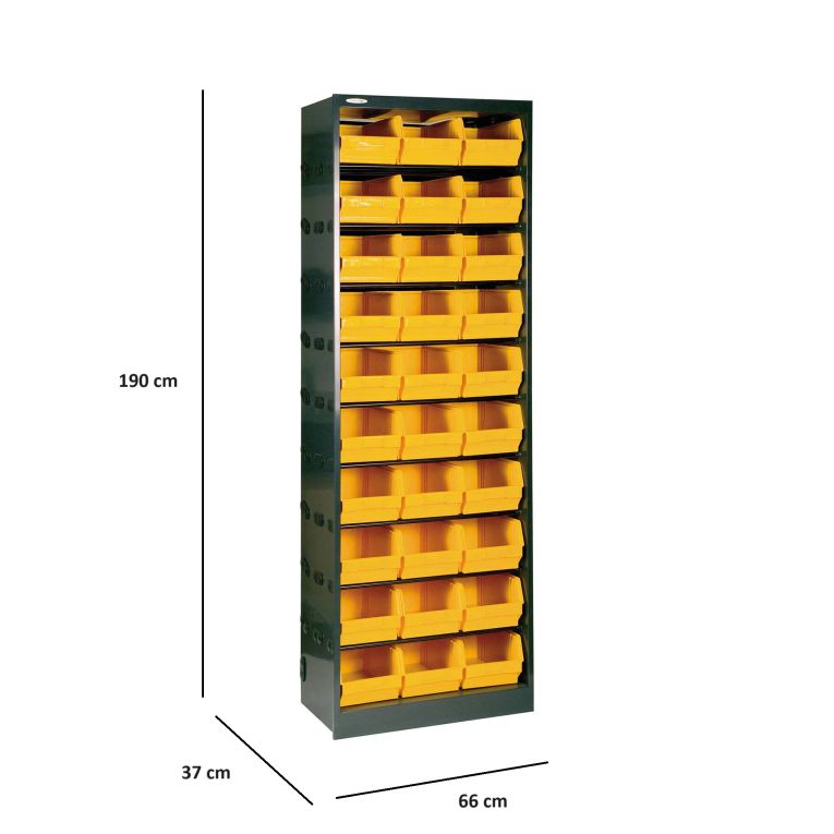 Armadio multiuso Dandreoll, Nero e Giallo, 66x37h190 cm