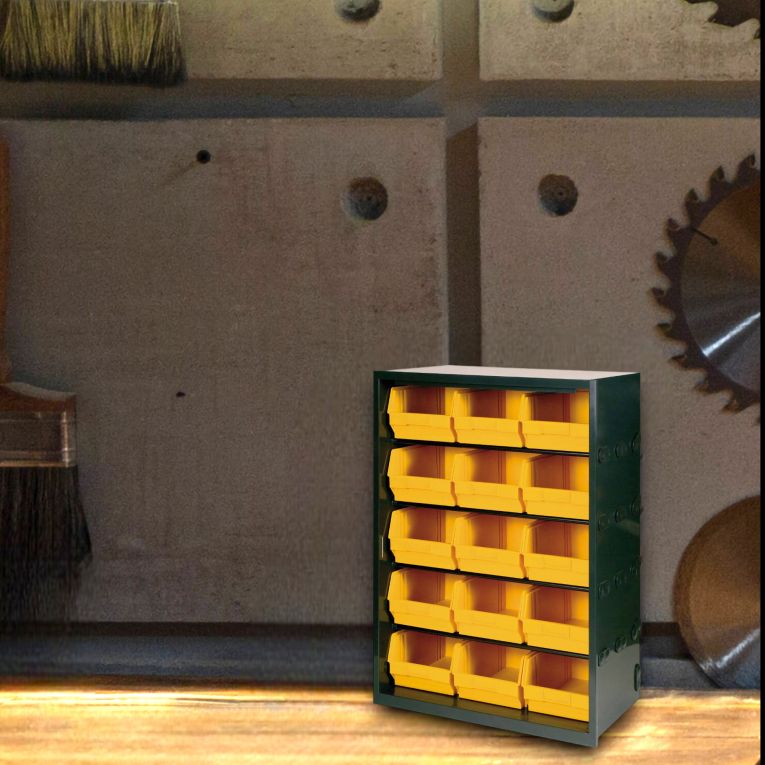 Armadio multiuso Dandreoll, Nero e Giallo, 66x37h95 cm