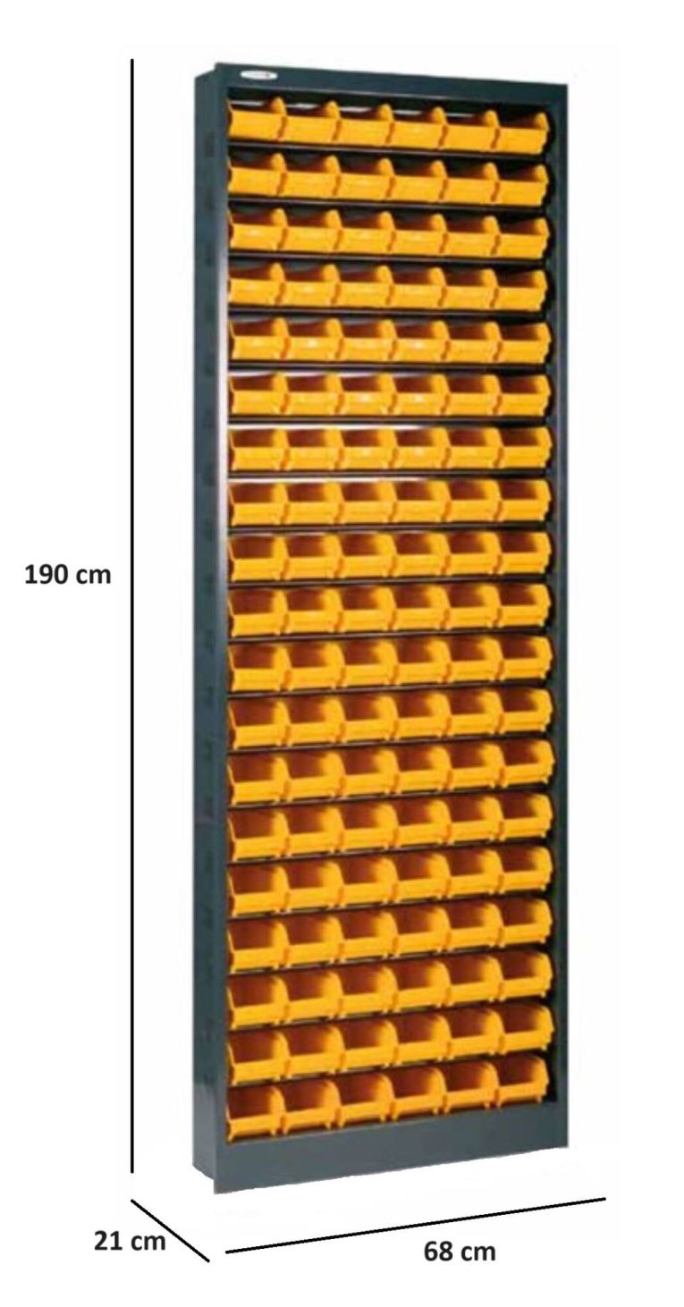 Armadio multiuso Dandreoll, Nero e Giallo, 68x21h190 cm