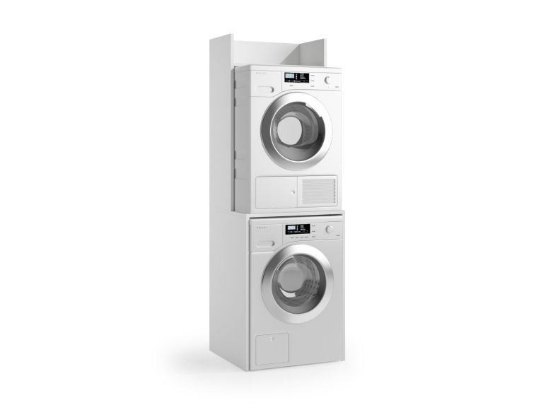 Armadio Multiuso Grande Bianco 3 Ripiani 4 Vani 65x195h cm, Peso Supportato 50 kg - Rapino