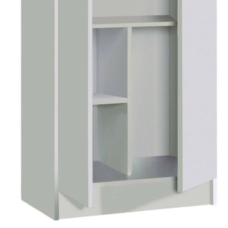 Armadio Multiuso Grande Bianco Modulabile 10 Ripiani 168x180h cm, 5 Ante - Tergu
