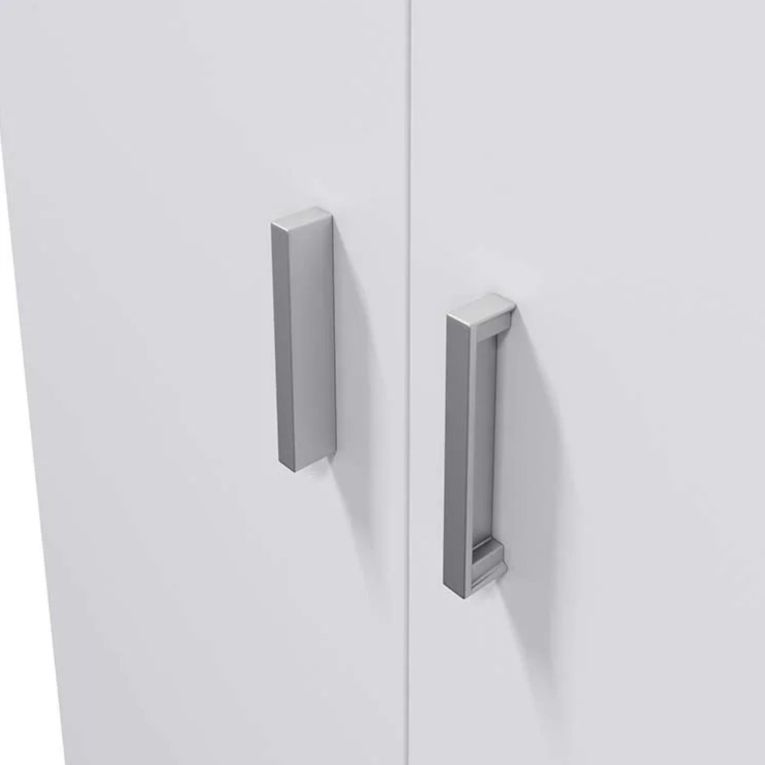 Armadio Multiuso Grande Bianco Modulabile 6 Ripiani 110x180h cm, 3 Ante - Soave