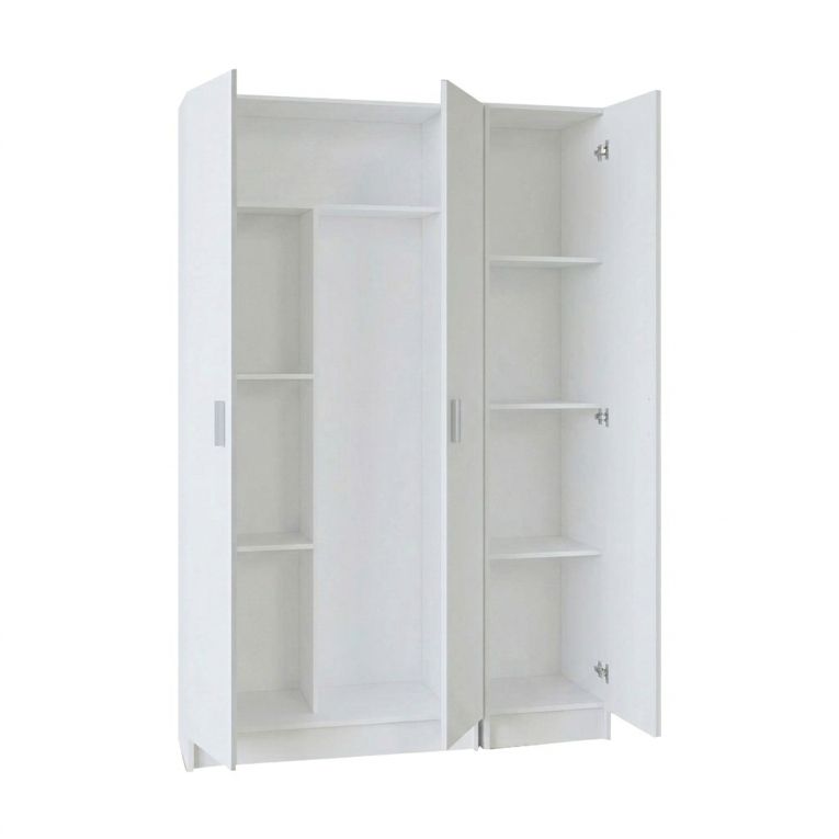 Armadio Multiuso Grande Bianco Modulabile 6 Ripiani 110x180h cm, 3 Ante - Soave