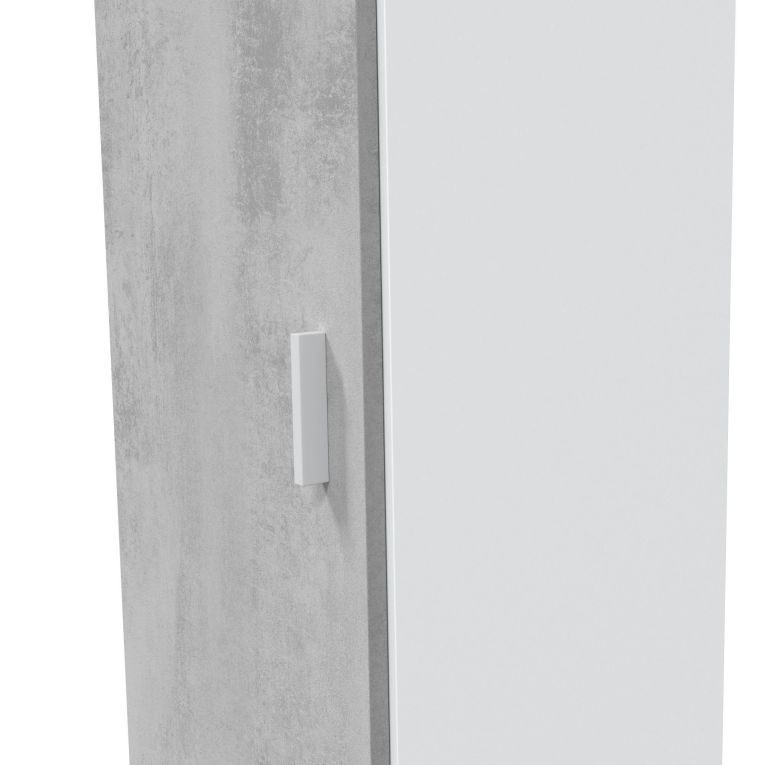 Armadio Multiuso Grande Bianco Modulabile 6 Ripiani 121x182h cm, 3 Ante - Valdaora