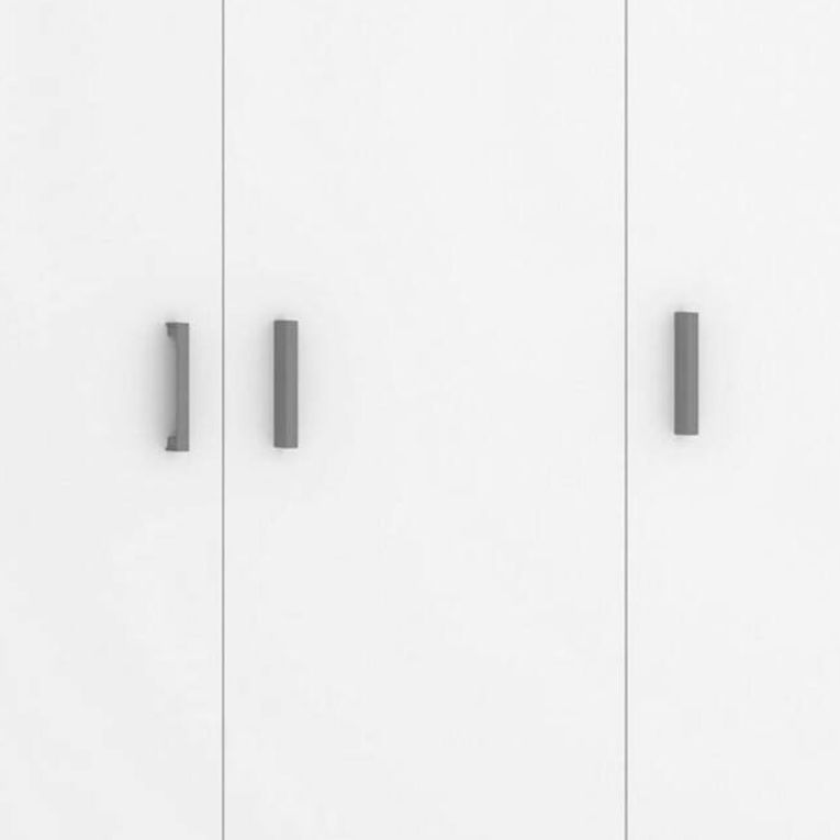 Armadio Multiuso Grande Bianco Modulabile 7 Ripiani 155x190h cm, 4 Ante - Stazzona