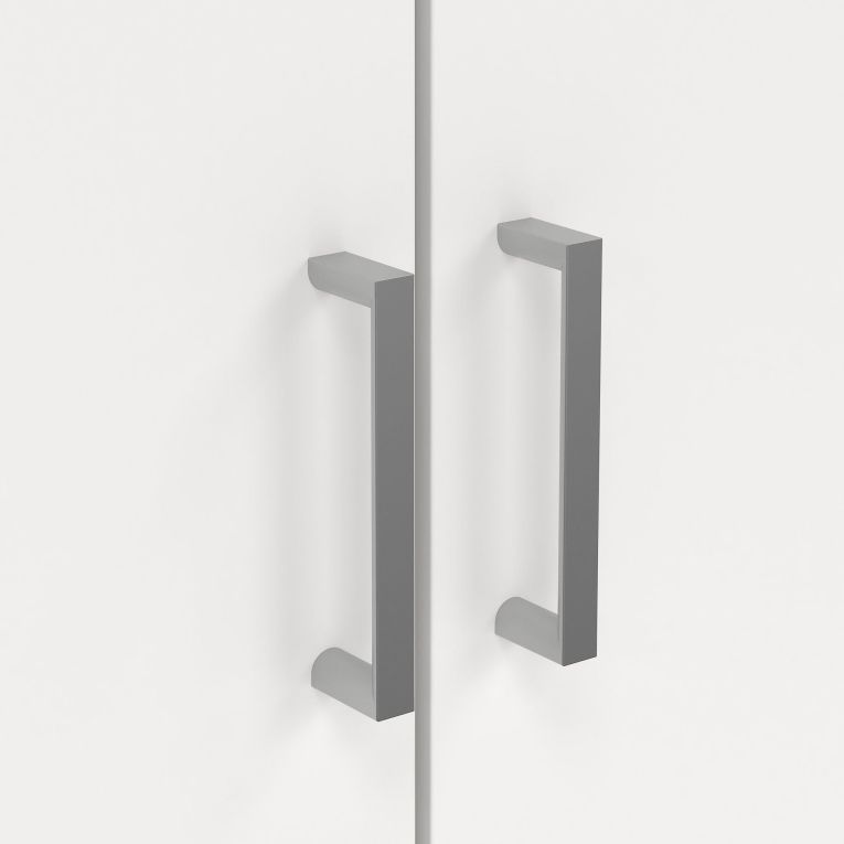 Armadio Multiuso Grande Bianco Modulabile 7 Ripiani 182x180h cm, 5 Ante - Codigoro