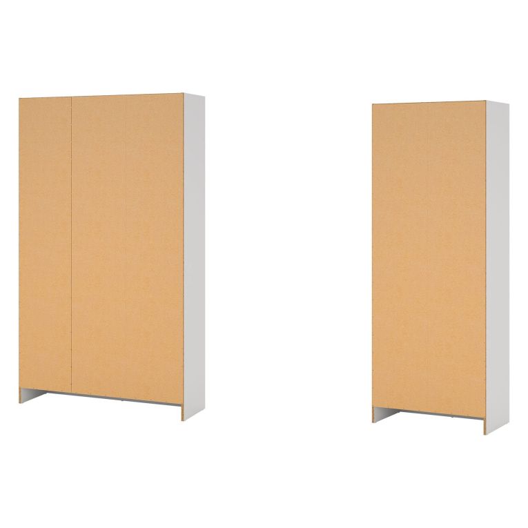 Armadio Multiuso Grande Bianco Modulabile 7 Ripiani 182x180h cm, 5 Ante - Codigoro