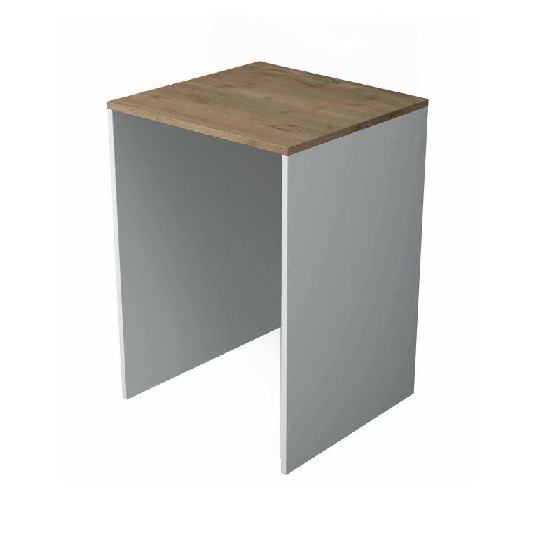 Armadio multiuso grande Cassian, Mobile multifunzionale, Armadietto porta scarpe, Guardaroba porta scope, 65x60h92 cm, Noce e Bianco