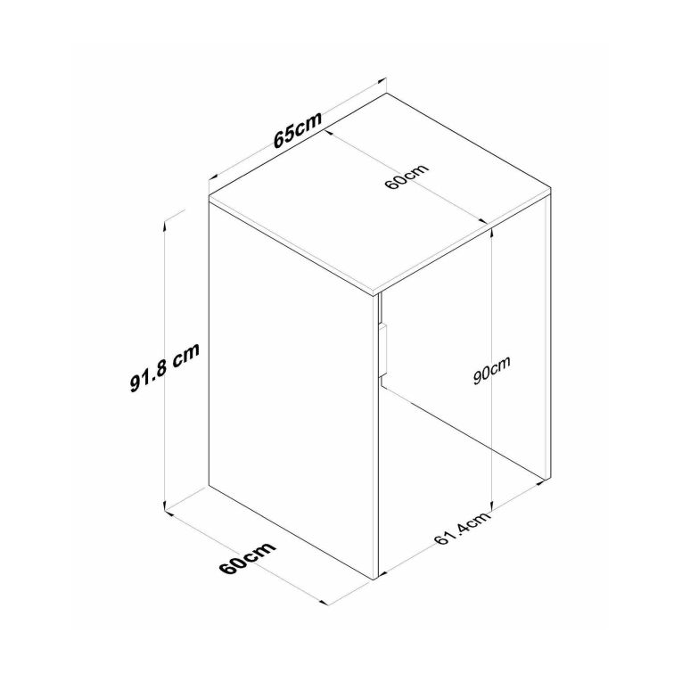 Armadio multiuso grande Cassian, Mobile multifunzionale, Armadietto porta scarpe, Guardaroba porta scope, 65x60h92 cm, Noce e Bianco