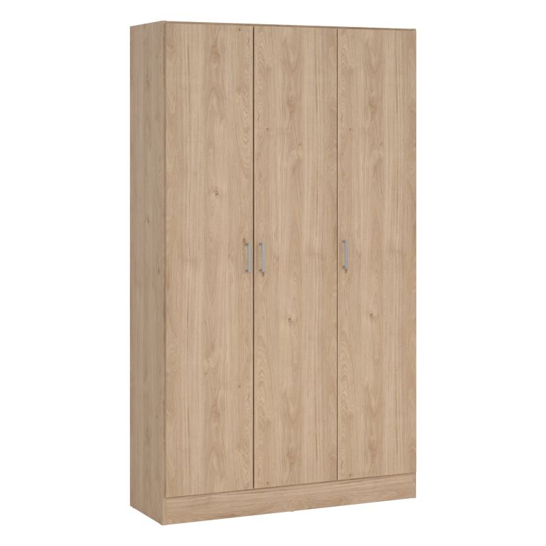 Armadio Multiuso Grande Marrone Rovere 4 Ripiani Apertura Battente 104x181h cm, 6 Vani - Vado