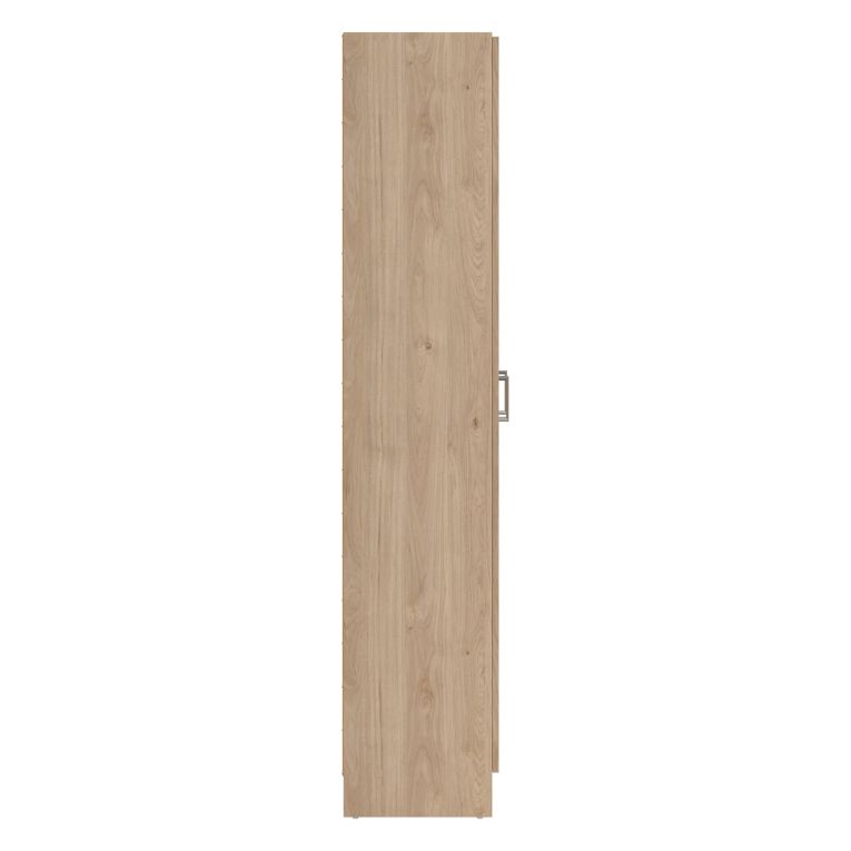 Armadio Multiuso Grande Marrone Rovere 4 Ripiani Apertura Battente 104x181h cm, 6 Vani - Vado