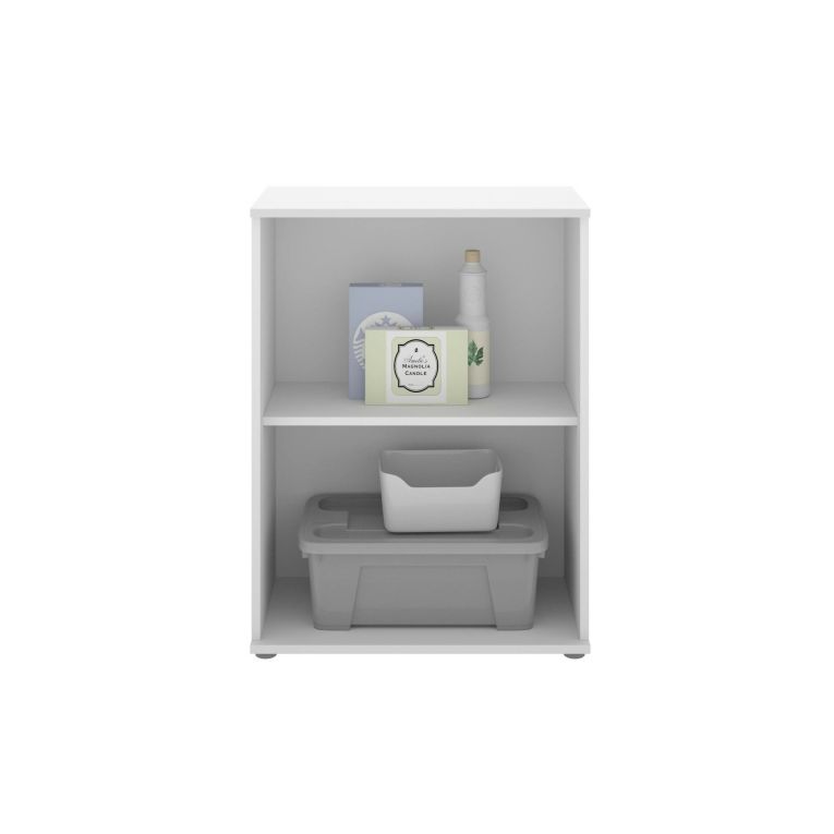 Armadio multiuso Serles, Mobile multifunzione portascarpe, Armadietto a 2 ante, 61x35h80 cm, Bianco