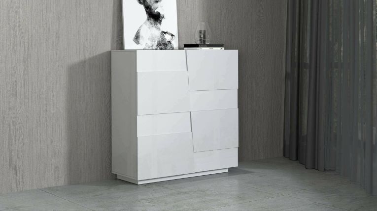 Armadio multiuso Zulimo, Mobile multifunzione, Armadietto a 2 ante, 120x44h126 cm, Bianco