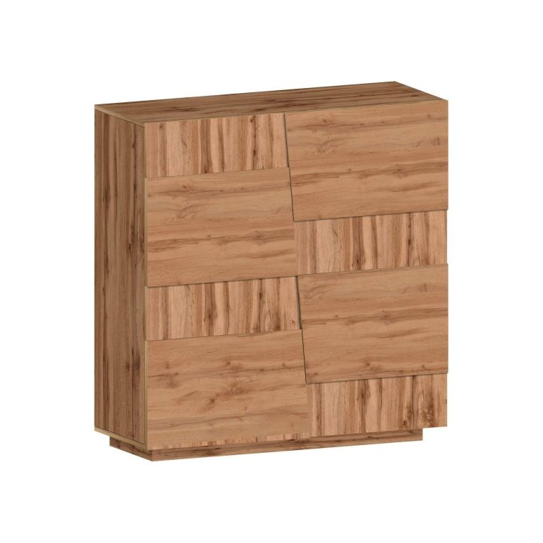 Armadio multiuso Zulimo, Mobile multifunzione, Armadietto a 2 ante, 120x44h126 cm, Rovere