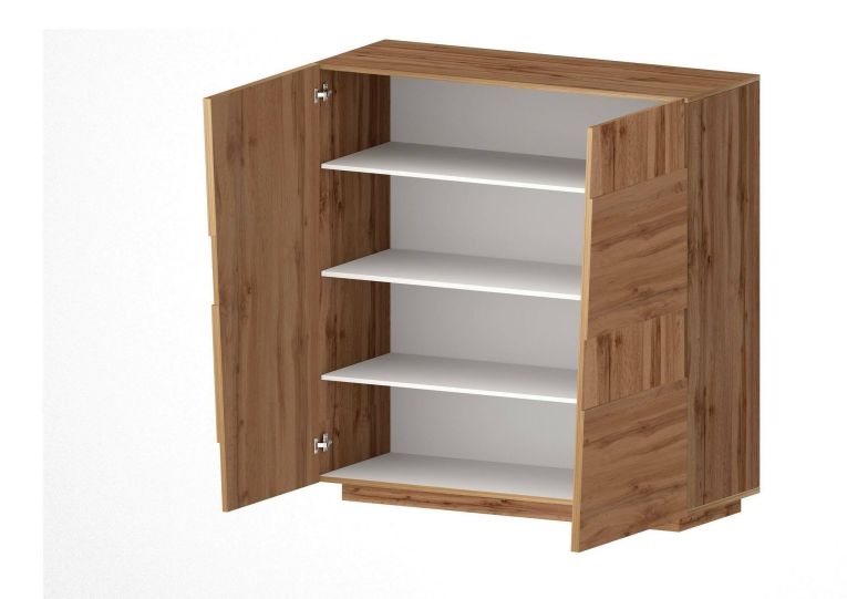 Armadio multiuso Zulimo, Mobile multifunzione, Armadietto a 2 ante, 120x44h126 cm, Rovere