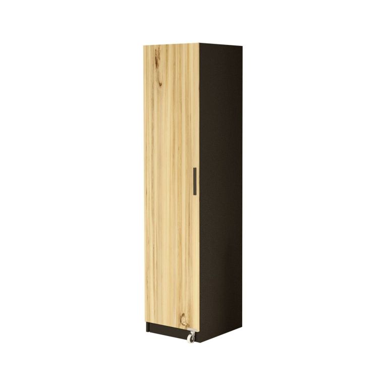 Armadio nero e noce slim 41x176h cm - Gaemi