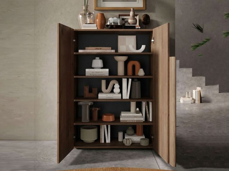 Armadio noce ante battenti 78x116h cm - Harvey