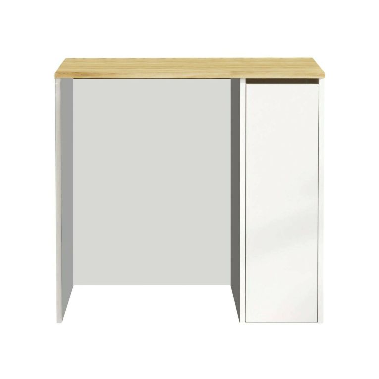Armadio noce e bianco mobile lavatrice 93x88h cm - Axel