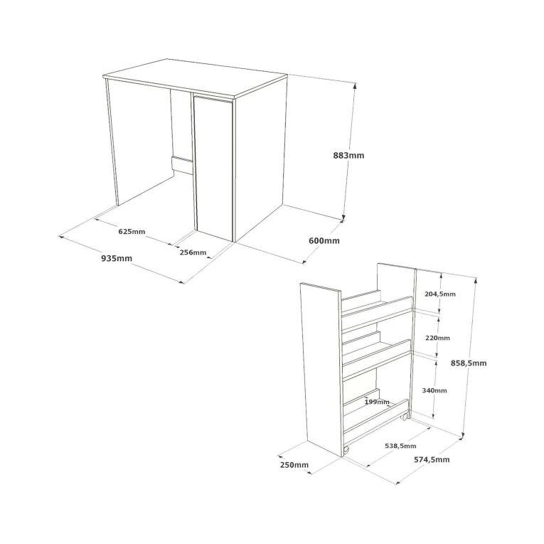 Armadio noce e bianco mobile lavatrice 93x88h cm - Axel