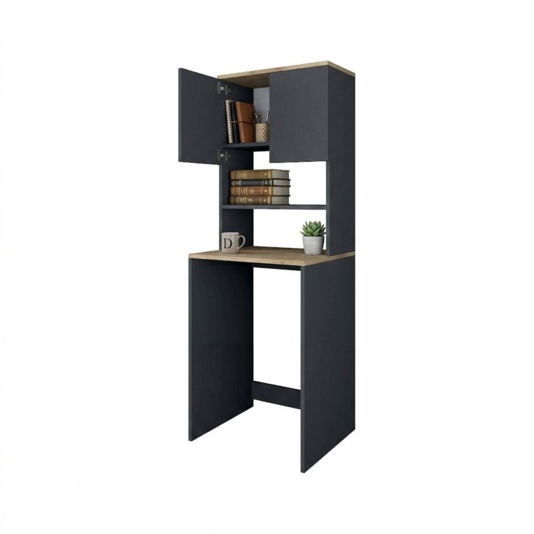Armadio noce e nero multiuso 65x183h cm - Fiamma