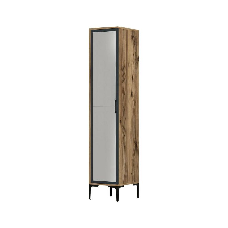 Armadio noce e nero slim 40x201h cm - Asfodelo