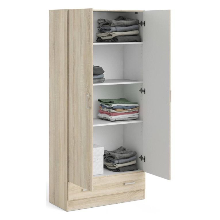 Armadio quercia con cassetto 79x170h cm - Amylya