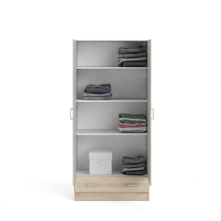 Armadio quercia con cassetto 79x170h cm - Amylya