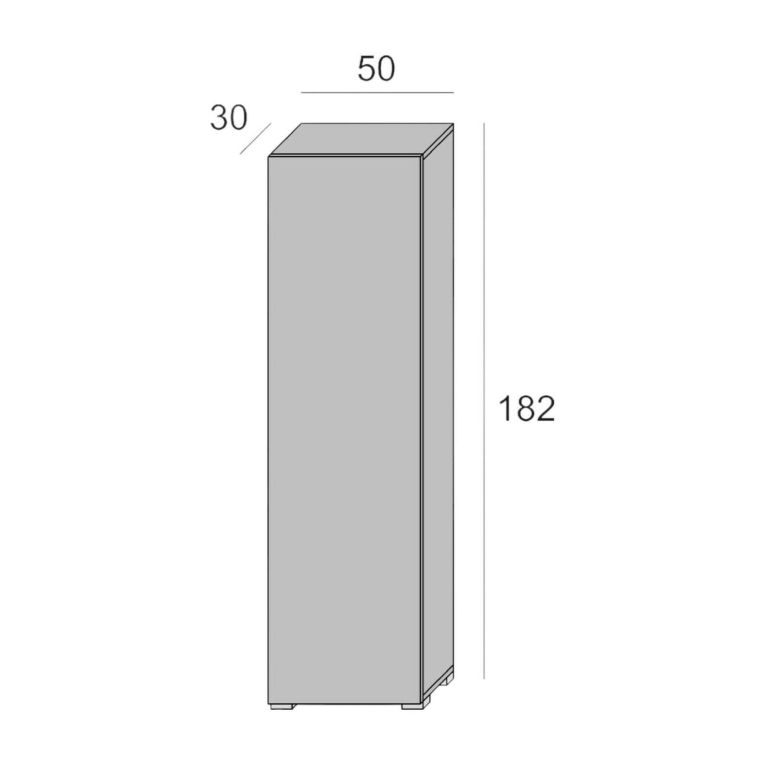 Armadio rovere 1 anta 50x182h cm - Abuela