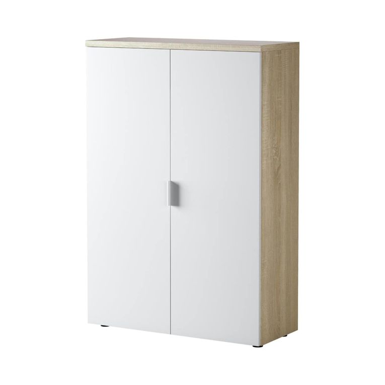 Armadio rovere e bianco salvaspazio 80x119h cm - Dionisio