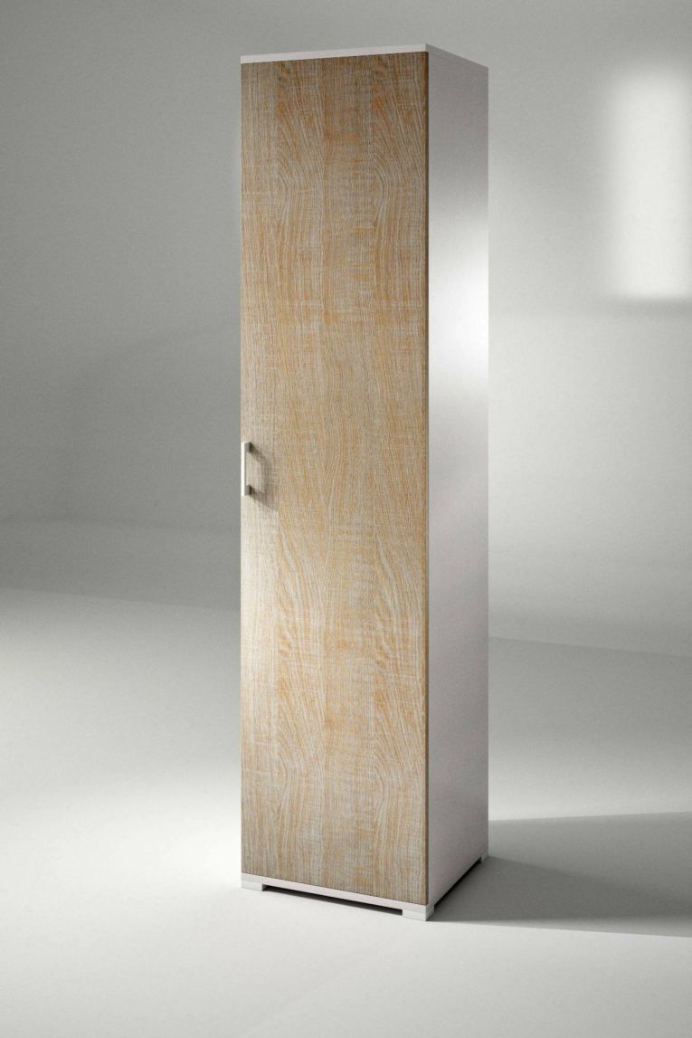Armadio rovere e bianco stretto 45x195h cm - Aloise