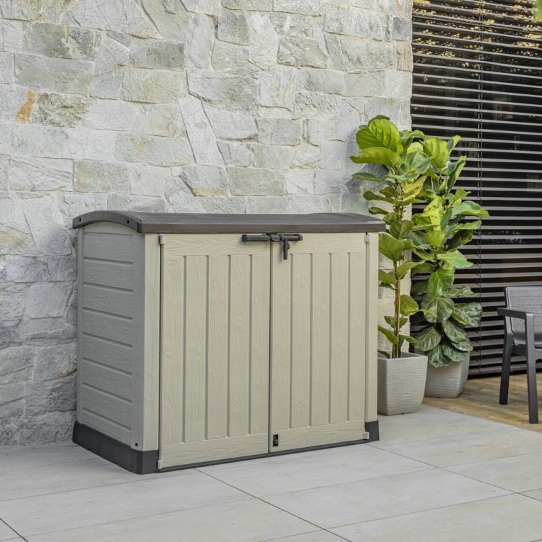 Armadio terrazzo 2 ante beige 146x120h cm - Hinton