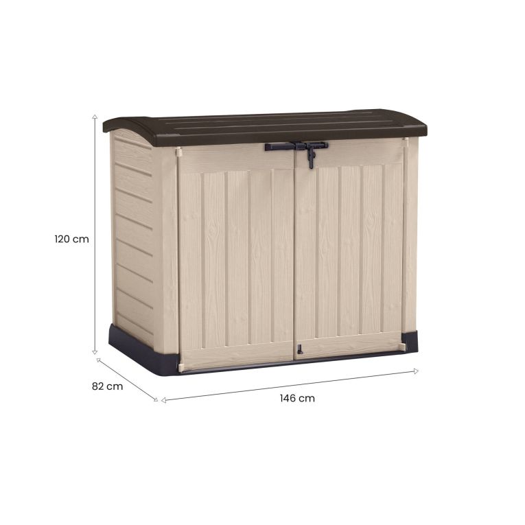 Armadio terrazzo 2 ante beige 146x120h cm - Hinton