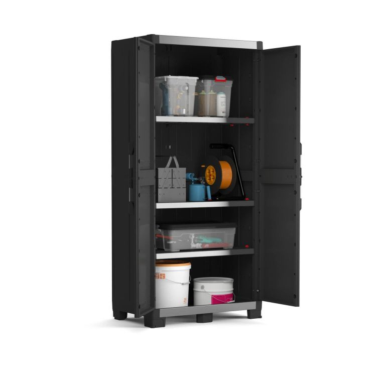 Armadio terrazzo 2 ante nero 89x188h cm - Brandon