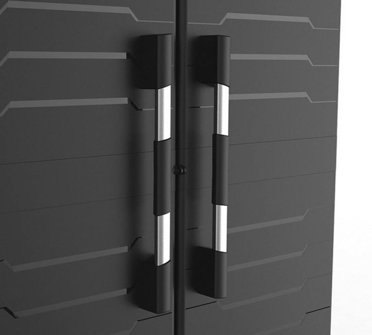 Armadio terrazzo 2 ante nero 89x188h cm - Brandon