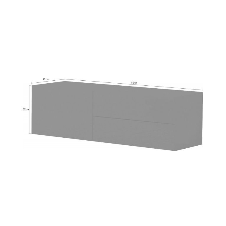 Base TV antracite lucido 110x40x35h cm in legno - Amleto