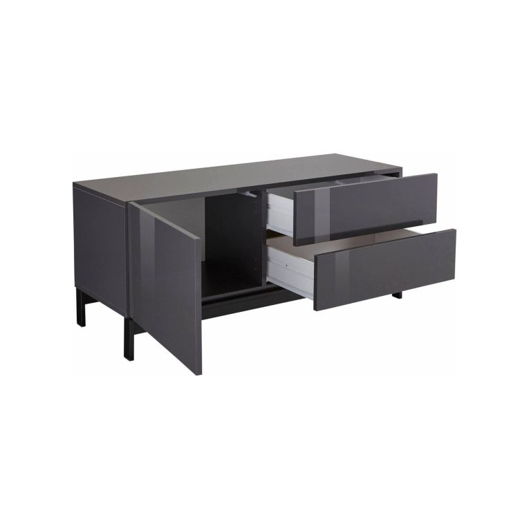 Base TV antracite lucido 110x40x47h cm in legno - Azad