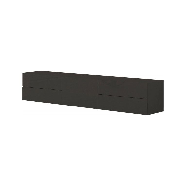 Base TV antracite lucido 170x40x35h cm in legno - Ariad