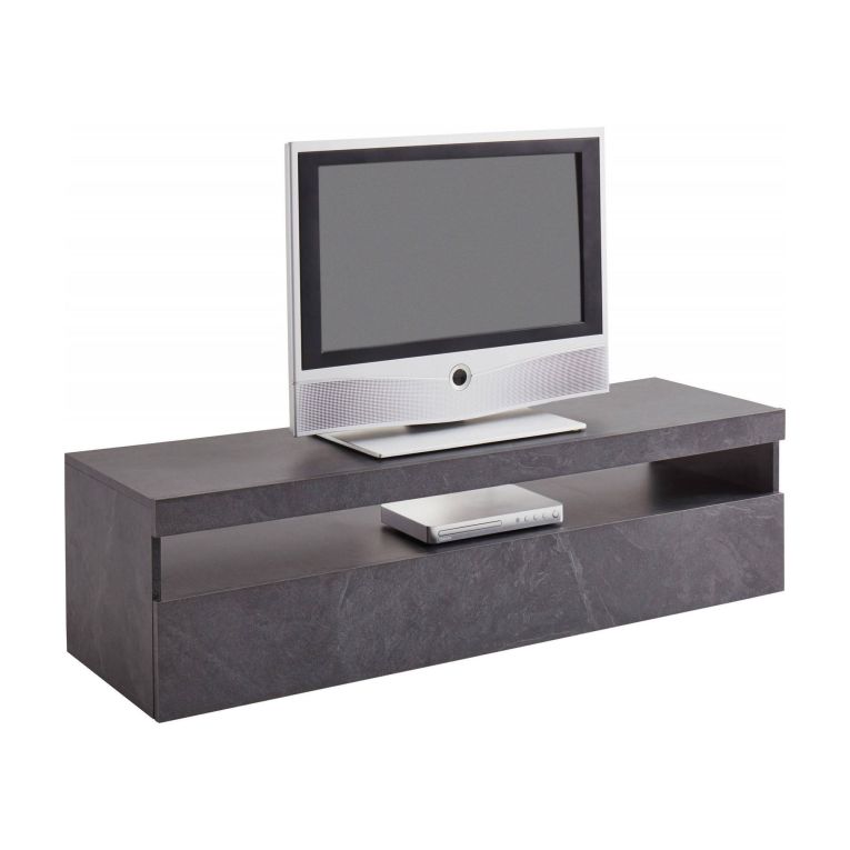 Base TV ardesia 130x45x36h cm in legno - Gianna